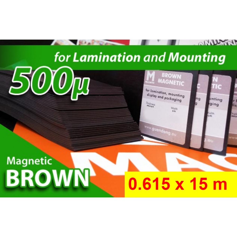 Magnet Plain Marrone con adesivo 500my - Rotolo 0,615x15m